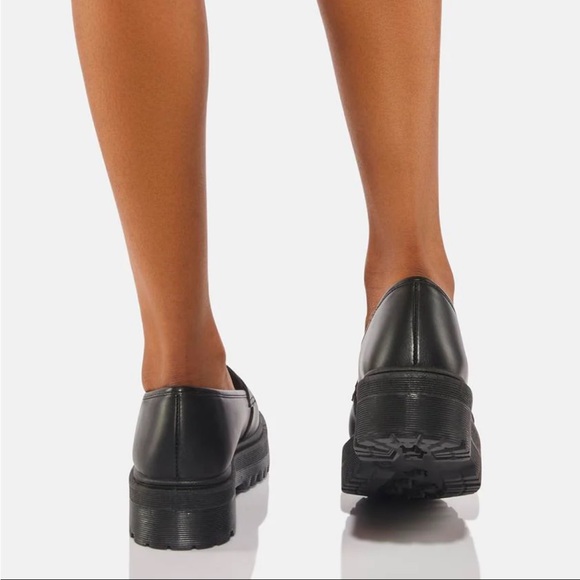 NWT Dolls Kill Black ‘Best To Do It’ Vegan Leather Loafer Shoes - Picture 13 of 15